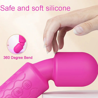 Gtooza20 Modes Powerful Vibration Mini Vibrator Sex Toys AV Magic Stick Massager Clitoris G-Spot Vibrators  Women Erotic Adults 18