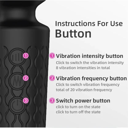 Gtooza20 Modes Powerful Vibration Mini Vibrator Sex Toys AV Magic Stick Massager Clitoris G-Spot Vibrators  Women Erotic Adults 18