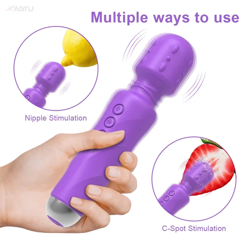 20 speeds powerful dildo vibrator female AV Magic Wand massager G spot clitoris stimulator adult sex toys  women masturbator