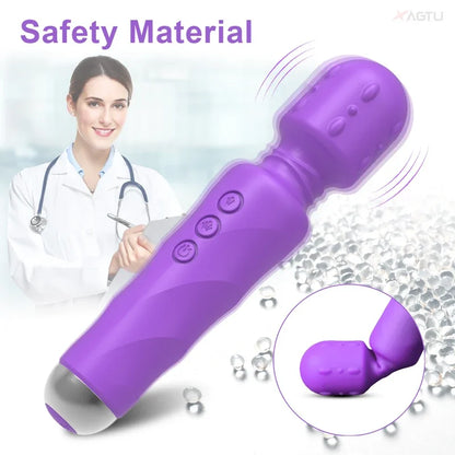 20 speeds powerful dildo vibrator female AV Magic Wand massager G spot clitoris stimulator adult sex toys  women masturbator