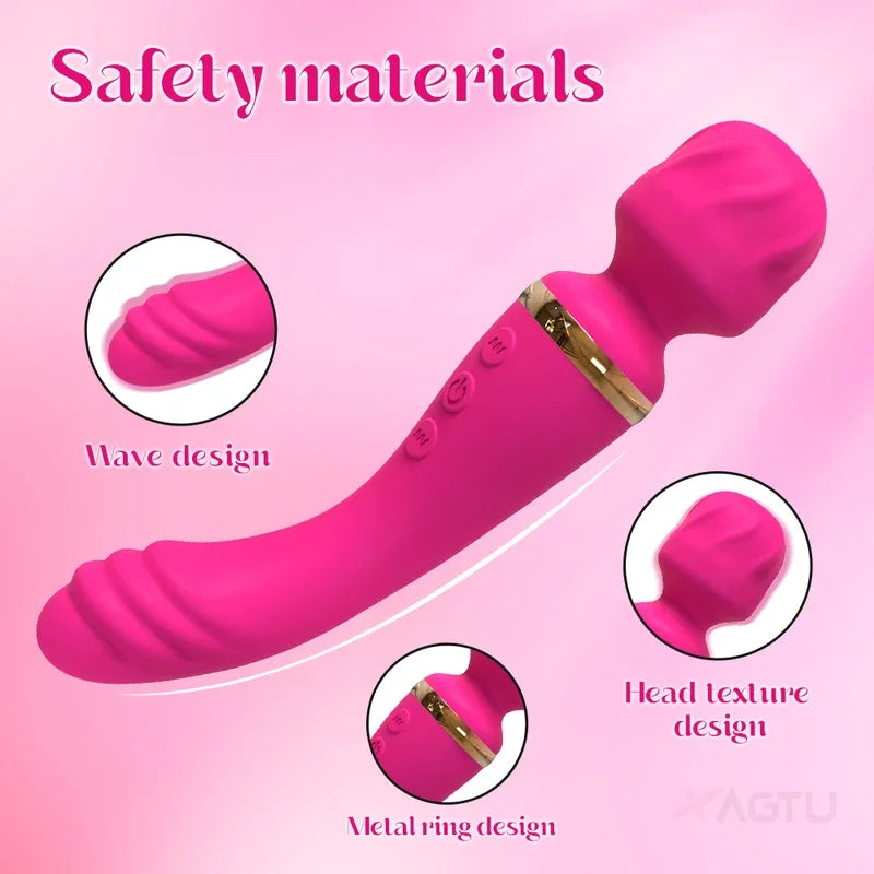 Gtooza_20 speeds powerful dildo vibrator female AV massager wand G spot clitoris  women stimulator adult sex toys masturbator gtooza.com