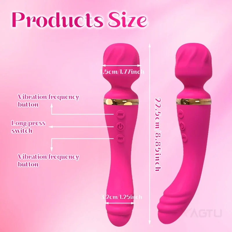 Gtooza_20 speeds powerful dildo vibrator female AV massager wand G spot clitoris  women stimulator adult sex toys masturbator gtooza.com