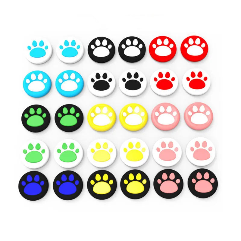 200pcs Cute Cat Claw Thumb Grip Caps Paw Thumb Grips Analog Stick Cover Joystick For PS5 PS4 PS3 Xbox 360 Xbox One Controller