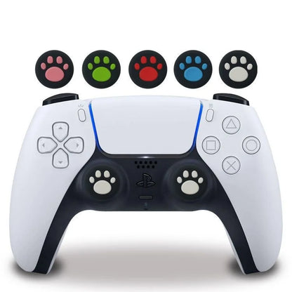 200pcs Cute Cat Claw Thumb Grip Caps Paw Thumb Grips Analog Stick Cover Joystick For PS5 PS4 PS3 Xbox 360 Xbox One Controller