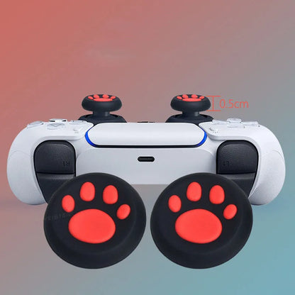 200pcs Cute Cat Claw Thumb Grip Caps Paw Thumb Grips Analog Stick Cover Joystick For PS5 PS4 PS3 Xbox 360 Xbox One Controller