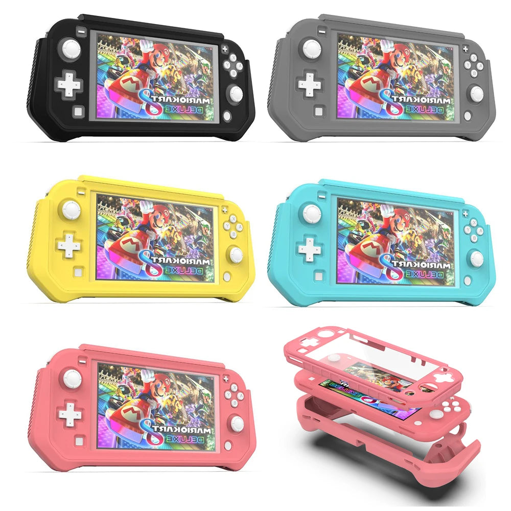 2021 NEW for Nintend Switch Lite Full Body Ergonomic Non-slip Shell Case Cover Guards For Nintendo Switch Lite Mini Console Pink