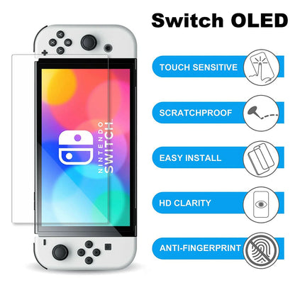 2021 NS Oled Waterproof PU Hard Shell Pouch Case Anti-drop 10 Game Card Slots Storage Bag For Nintendo Switch Oled Game Console