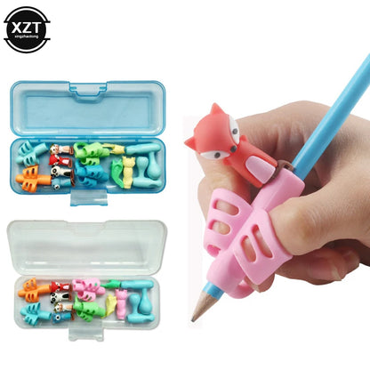 PC2022 Children Writing Pencil Pan Holder Kids Learning Practise Silicone P