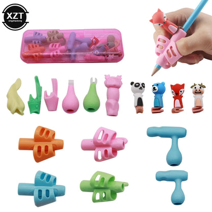 PC2022 Children Writing Pencil Pan Holder Kids Learning Practise Silicone P