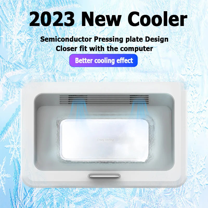 2023 New 21 inch Laptop Cooler Stand Semiconductor Cooling Fan Cooling Silent heat distribution Portable For Laptop Accessories