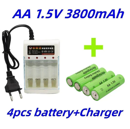 PC 2024 1.5V AA Battery 3800mAh Rechargeable battery NI-MH 1.5 V AA Batteries  Clocks mice computers toys so on