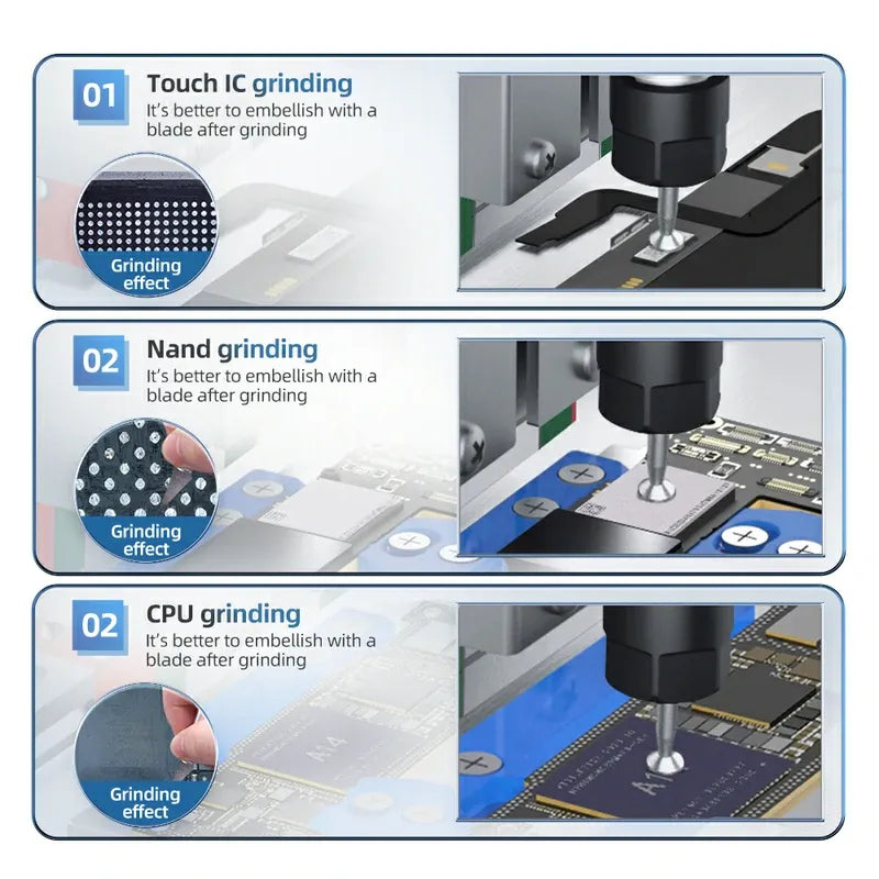 New JCID Aixun 2ND Gen IC Chip Grinding Machine For Touch IC CPU Nand CNC M