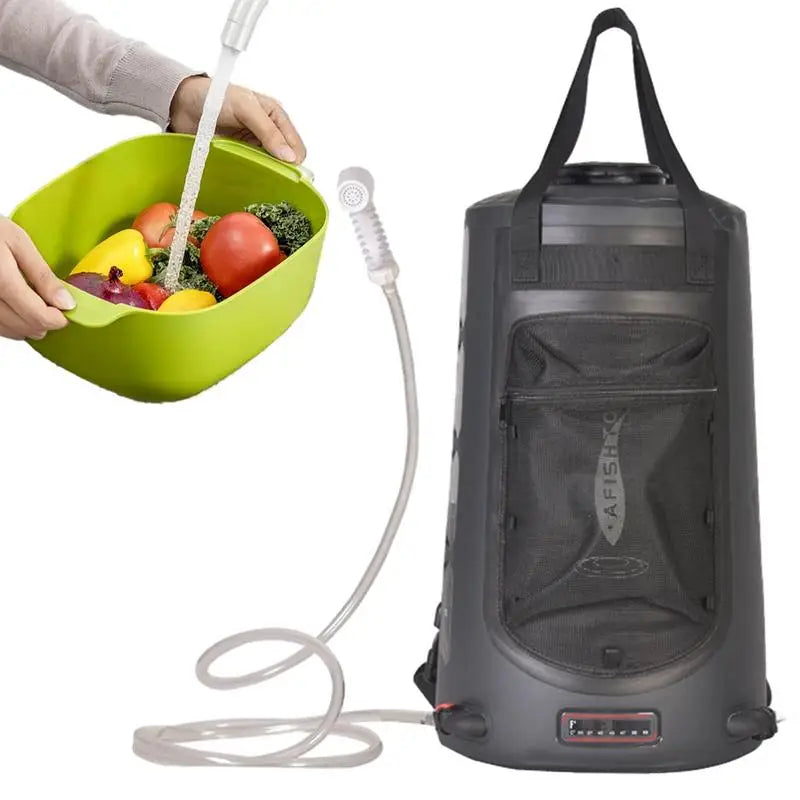 PC 20L Outdoor Camping Shower Water Bag Solar Heating Shower Bag Leakproof