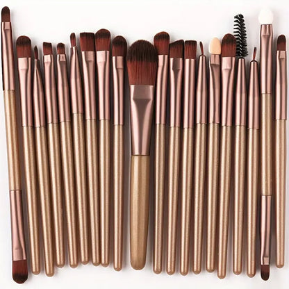 20PCS Makeup Brushes Set Eyeshadow Foundation Concealer Blending Blush Brush Soft Fluffy Kabuki Christmas Gift Women Beauty Tool