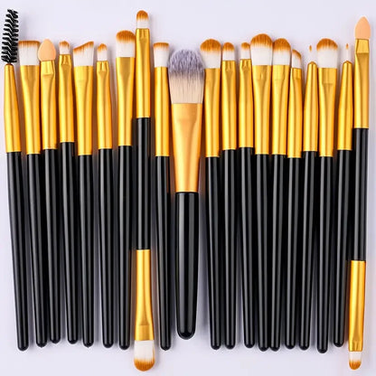 20PCS Makeup Brushes Set Eyeshadow Foundation Concealer Blending Blush Brush Soft Fluffy Kabuki Christmas Gift Women Beauty Tool