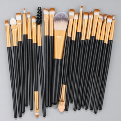 20Pcs Makeup Brush Set Eye Shadow Brush Full Set Beauty Makeup Concealer Brushes Blush Loose Powder Highlighter Foundation Tools