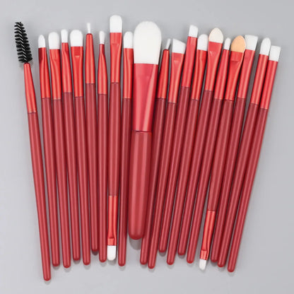 20Pcs Makeup Brush Set Eye Shadow Brush Full Set Beauty Makeup Concealer Brushes Blush Loose Powder Highlighter Foundation Tools