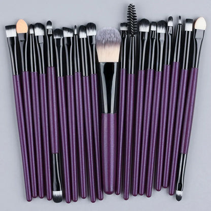 20Pcs Makeup Brush Set Eye Shadow Brush Full Set Beauty Makeup Concealer Brushes Blush Loose Powder Highlighter Foundation Tools