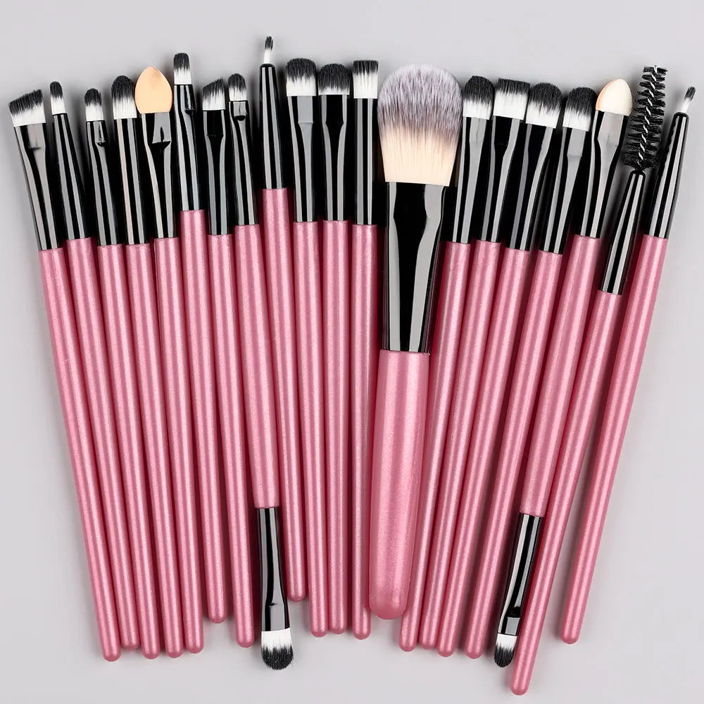 20Pcs Makeup Brush Set Eye Shadow Brush Full Set Beauty Makeup Concealer Brushes Blush Loose Powder Highlighter Foundation Tools