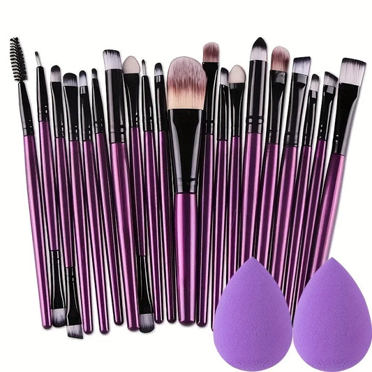 20Pcs Makeup Brush Set Eye Shadow Brush Full Set Beauty Makeup Concealer Brushes Blush Loose Powder Highlighter Foundation Tools