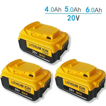 20V 5Ah 6Ah DCB200 Replacement Li-ion Battery for DeWalt DCB205 DCB201 power Tool set 20Volt 20 v Batteries 6000mah Battery