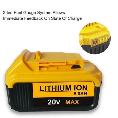 20V 5Ah 6Ah DCB200 Replacement Li-ion Battery for DeWalt DCB205 DCB201 power Tool set 20Volt 20 v Batteries 6000mah Battery