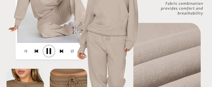 Sweatsuits Women 2 Piece Outfits Two Piece Crewneck Sweatshirts Sets Lounge Fall Sweatpants 2025 Tracksuits