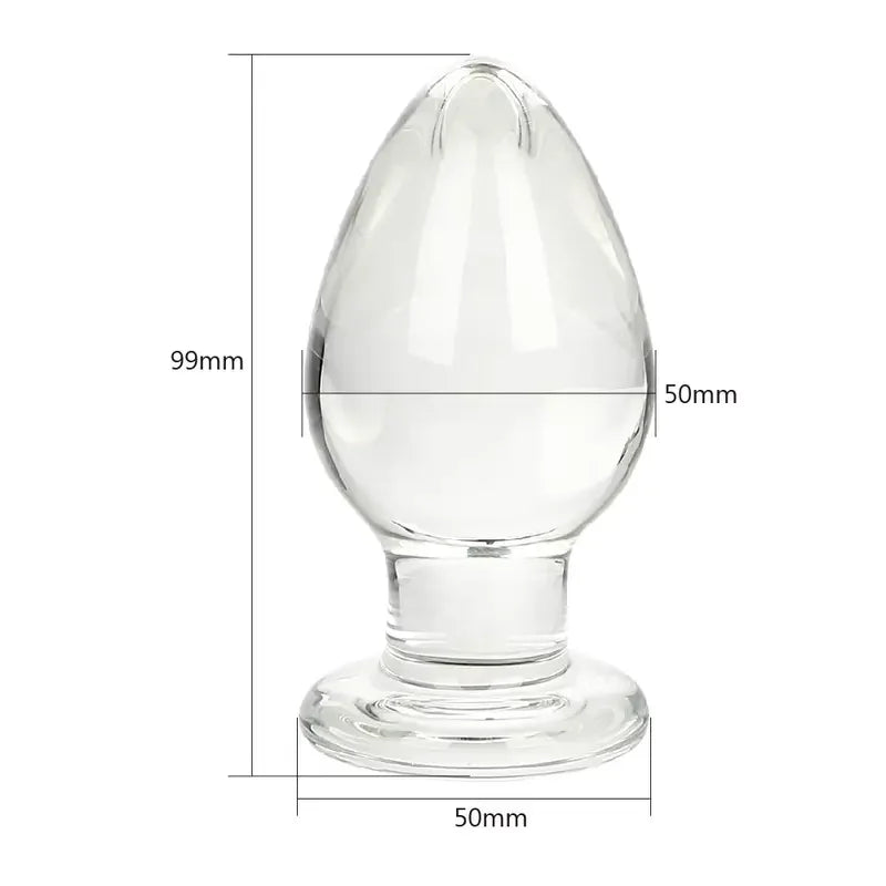 20mm 50mm big butt plug anal dilator  women vaginal expander glass dildos female masturbator sex toys men 18 erotic products