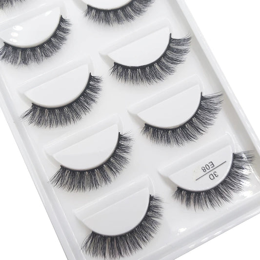 22 Style 5 Pairs 3D Natural Soft Mink False Eyelashes Makeup Fake Eye Lashes Faux Cils Make Up Beauty Maquiagem E01 H13 X08