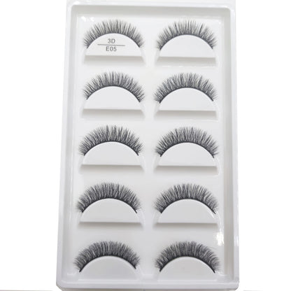 22 Style 5 Pairs 3D Natural Soft Mink False Eyelashes Makeup Fake Eye Lashes Faux Cils Make Up Beauty Maquiagem E01 H13 X08