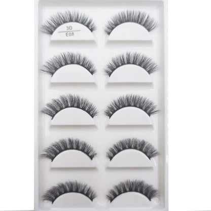 22 Style 5 Pairs 3D Natural Soft Mink False Eyelashes Makeup Fake Eye Lashes Faux Cils Make Up Beauty Maquiagem E01 H13 X08