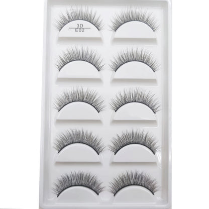 22 Style 5 Pairs 3D Natural Soft Mink False Eyelashes Makeup Fake Eye Lashes Faux Cils Make Up Beauty Maquiagem E01 H13 X08