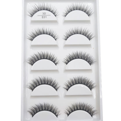 22 Style 5 Pairs 3D Natural Soft Mink False Eyelashes Makeup Fake Eye Lashes Faux Cils Make Up Beauty Maquiagem E01 H13 X08