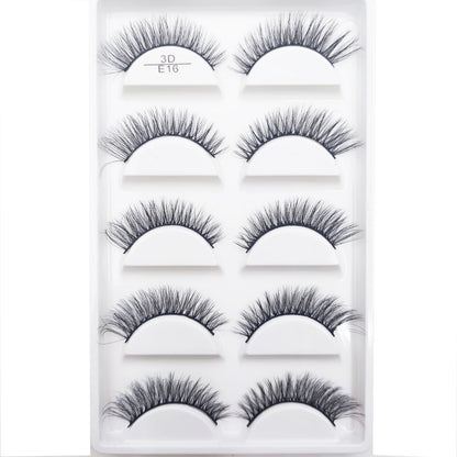 22 Style 5 Pairs 3D Natural Soft Mink False Eyelashes Makeup Fake Eye Lashes Faux Cils Make Up Beauty Maquiagem E01 H13 X08