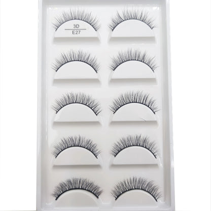 22 Style 5 Pairs 3D Natural Soft Mink False Eyelashes Makeup Fake Eye Lashes Faux Cils Make Up Beauty Maquiagem E01 H13 X08