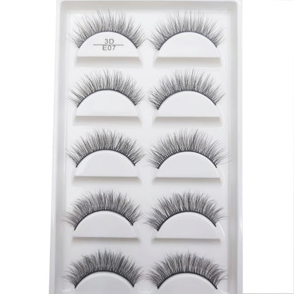 22 Style 5 Pairs 3D Natural Soft Mink False Eyelashes Makeup Fake Eye Lashes Faux Cils Make Up Beauty Maquiagem E01 H13 X08