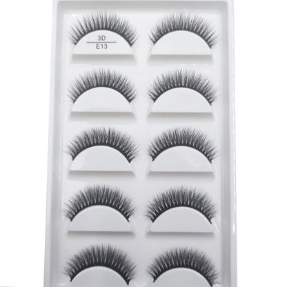 22 Style 5 Pairs 3D Natural Soft Mink False Eyelashes Makeup Fake Eye Lashes Faux Cils Make Up Beauty Maquiagem E01 H13 X08