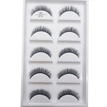 22 Style 5 Pairs 3D Natural Soft Mink False Eyelashes Makeup Fake Eye Lashes Faux Cils Make Up Beauty Maquiagem E01 H13 X08