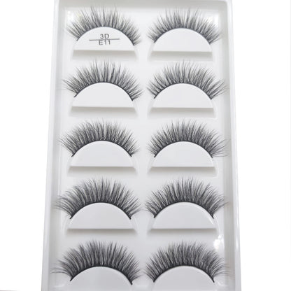 22 Style 5 Pairs 3D Natural Soft Mink False Eyelashes Makeup Fake Eye Lashes Faux Cils Make Up Beauty Maquiagem E01 H13 X08