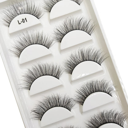 22 Style 5 Pairs 3D Natural Soft Mink False Eyelashes Makeup Fake Eye Lashes Faux Cils Make Up Beauty Maquiagem E01 H13 X08