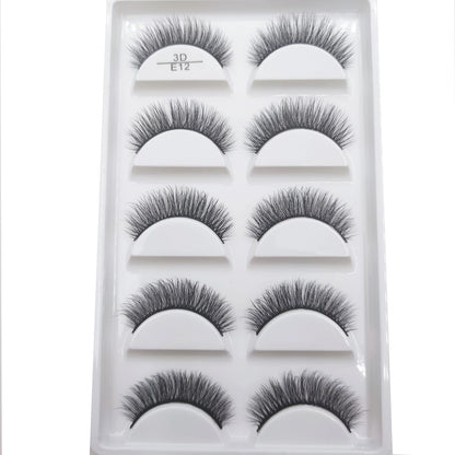 22 Style 5 Pairs 3D Natural Soft Mink False Eyelashes Makeup Fake Eye Lashes Faux Cils Make Up Beauty Maquiagem E01 H13 X08