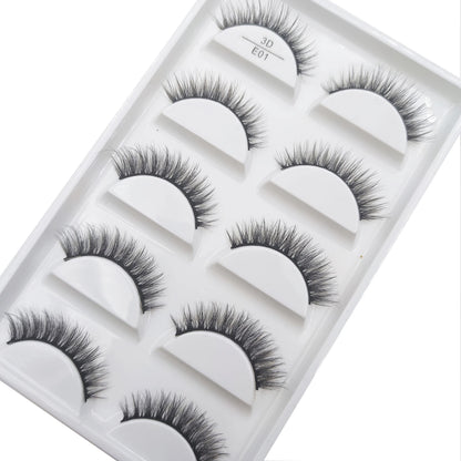 22 Style 5 Pairs 3D Natural Soft Mink False Eyelashes Makeup Fake Eye Lashes Faux Cils Make Up Beauty Maquiagem E01 H13 X08