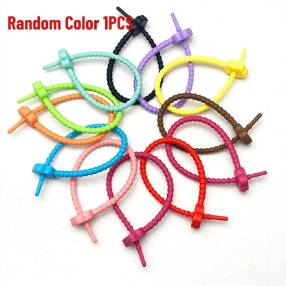 22CM Reusable Self-Locking Wire Strap Fastening Clips Multi-functional Soft Silicone Headphone Data Cord Organizer Fasten Tie