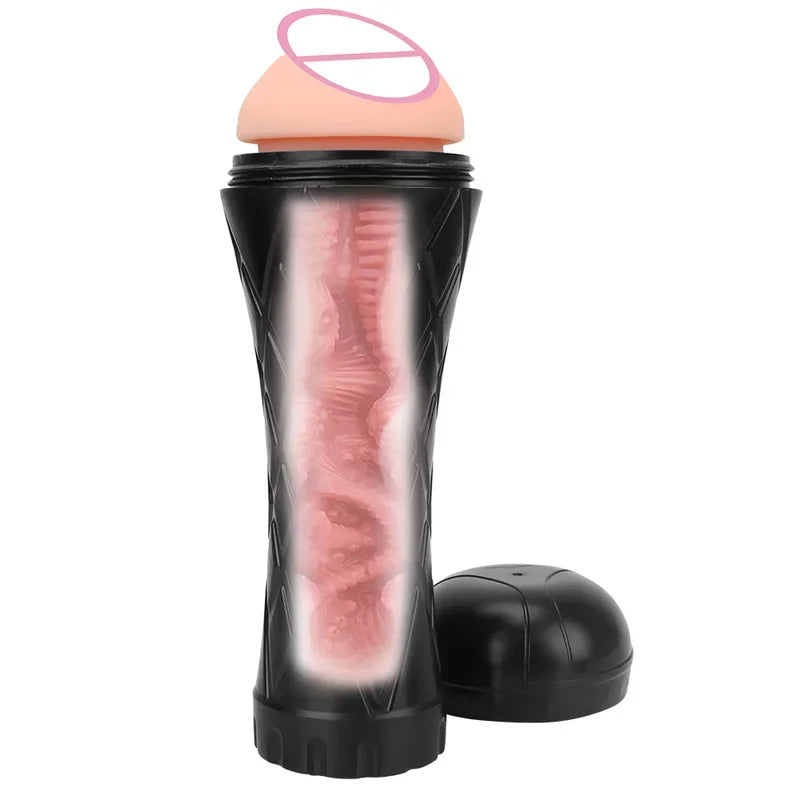 Gtooza24cm Male Masturbator Artificial Vaginal  Men 18 Realistic  Glans Sucking Penis Pump Sexy Cup Erotic Products Sex Toys gtooza.com