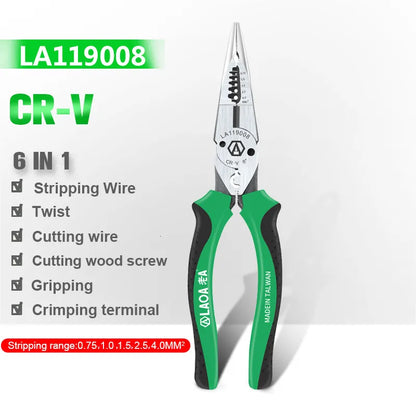 New Hand Tools LAOA Multifunctional Electrician Pliers Long Nose Pliers Wir