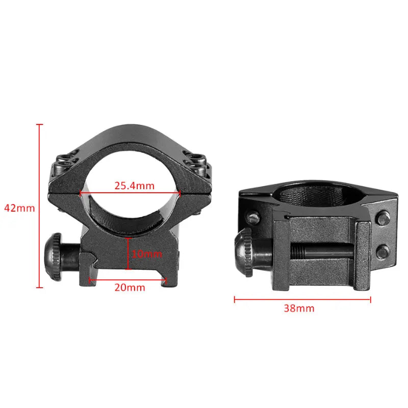 2PCS 25.4mm/30mm Rifle Scope Ring Medium Profile Scope Mount 11mm/20mm Picatinny Dovetail Scope Rail Mount Hunting Caza