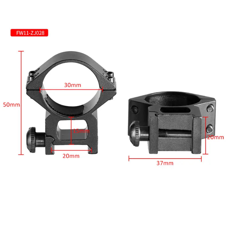 2PCS 25.4mm/30mm Rifle Scope Ring Medium Profile Scope Mount 11mm/20mm Picatinny Dovetail Scope Rail Mount Hunting Caza