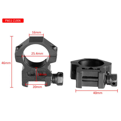 2PCS 25.4mm/30mm Rifle Scope Ring Medium Profile Scope Mount 11mm/20mm Picatinny Dovetail Scope Rail Mount Hunting Caza