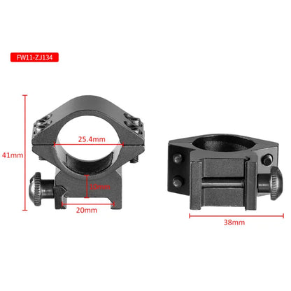 2PCS 25.4mm/30mm Rifle Scope Ring Medium Profile Scope Mount 11mm/20mm Picatinny Dovetail Scope Rail Mount Hunting Caza