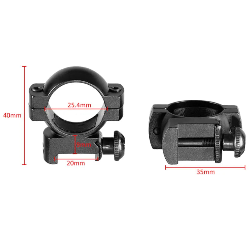 2PCS 25.4mm/30mm Rifle Scope Ring Medium Profile Scope Mount 11mm/20mm Picatinny Dovetail Scope Rail Mount Hunting Caza